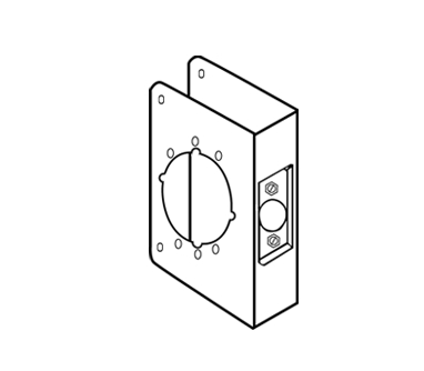 Picture for category Wrap Around Plate For Cylindrical Door Locks With 2 -1/8" Hole
