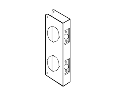 Picture for category Wrap Around Plate For Double Lock Combination Locksets with 2-1/8" holes with 3-5/8" centers