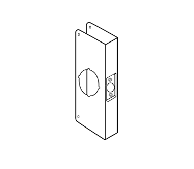 Picture for category Wrap Around Plate For Cylinder Door Locks with 2-1/8" hole, 12" height