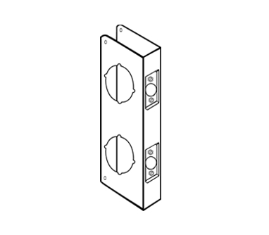 Picture for category Wrap Around Plate For Double Lock Combination Locksets with 6" centers