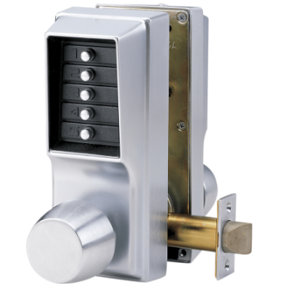 Show details for Dormakaba Simplex EE1011/EE1011-26D Double Sided Pushbutton Lock - Satin Chrome EE1011EE1011-26D-41