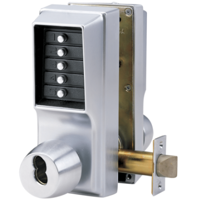 Show details for Dormakaba Simplex EE1021B/EE1011-26D 2-Sided Lock w/ Key - Satin Chrome EE1021BEE1011-26D-41