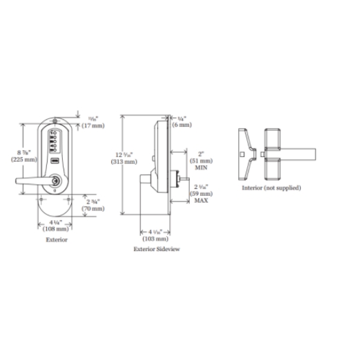 1-ExitDevice-Dimension
