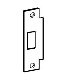 Show details for Don-Jo BFD-2 ANSI Strikes - Deadbolt type for hollow metal frame - 4-7/8" x 1-1/4" BFD2