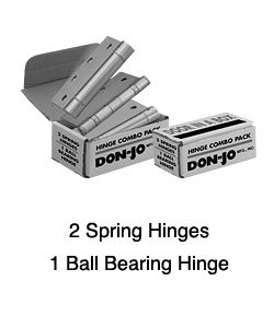 Show details for Don-Jo CP74545 Combo Pack, 2 - Spring Hinges and 1 - Ball Bearing Hinge - 4-1/2" x 4-1/2" CP74545