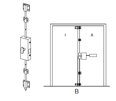 Show details for Detex VRA-143B Vertical Rod Assembly used with ECL230D Exit Control Lock - 84" vra143b
