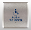 Show details for Bea 10PBS61, 6" Square Push Plate W/ Blue Handicap Logo And "Push To Open" Text 10pbs61