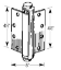 Show details for S.Parker 2028 4H Single Action Spring Hinge, 4 1/2" x 4 1/2" - Prime Coat (set of 3) 2028