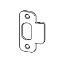 Show details for Schlage 10-004 T-strike With Box, 1/4" Radius round corner, 1-1/8" Lip Length roundtstrike