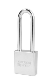 Show details for American Lock A3202WO 1-3/4 In. Wide Solid Steel Body, 3 In. Tall 5/16 In. Diameter Boron Shackle, Without Cylinder A3202wo