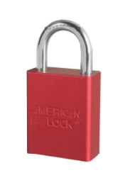 Show details for American Lock A3105W0R Aluminum Body, 1 In. Tall Boron Shackle, SFIC Without Cylinder, Red A3105WOR