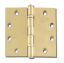 Show details for Cal-Royal LIFSBBH45 Full Mortise, Standard Weight, Ball Bearing, Life Time Solid Brass Hinge, 4 1/2" x 4 1/2" - Box Of 2 Cal-RoyalLIFSBBH45