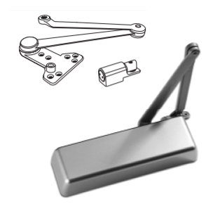 Show details for PDQ 7101-BC-SCS-HO Grade 1 Institutional Closer, Backcheck, door saver w/spring cushion stop - Hold Open Arm 7100scs