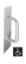 Show details for PDQ 862-H3D, 3-1/2" x 15", Plath Size, 1" Round Straight Pull - 8" CTC PDQ86H3