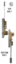 Show details for Cal-Royal SLAUTOFLM3 Metal Door Self-Latching Bolt (Top) & Auto Flush Bolt (Bottom) Combination Cal-RoyalSLAUTOFLM3