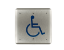 Show details for BEA 10PBSLL Stainless steel push plate, 4.75" square, blue handicap logo only 10PBSLLl