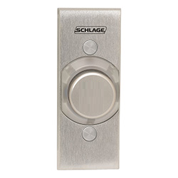 Show details for Schlage Electronics 631AL-NS 1-1/4" Metal Button, Single Gang, Aluminum Button, Narrow Stile 631ALNS-