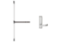 Show details for Falcon 19V-L-BE Surface Vertical Rod Panic Exit Device, 912 Trim - Blank Lever Escutcheon 19VLBE