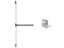 Show details for Falcon 19V-KIL-NL Surface Vertical Rod Panic Exit Device, 914 Key-in-lever Nightlatch Lever Rose Trim 19VKIL