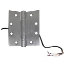 Show details for RCI 95236 Electrified Hinge, 2 + 4-Wire, 5" by 4-1/2", 5 Knuckle, 48" Lead, Satin Chrome Finish 95209524
