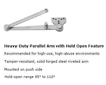 A2 - H.D. Parallel Hold Open Arm (689-Alum only) [+$70.40]