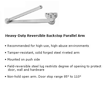 A4 - Heavy-Duty Reversible Backstop Parallel Arm [+$66.00]
