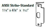 ANSI Strike - 4-7/8"