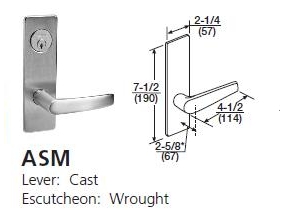 ASM - Armstrong Cast Lever W/ Wrought Escutcheon [+$144.65]