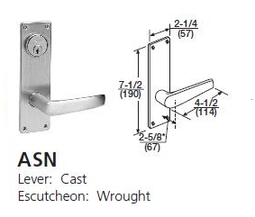 ASN - Armstrong Cast Lever W/ Wrought Escutcheon [+$123.34]