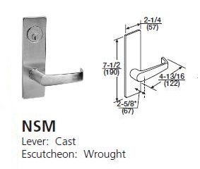 NSM - Newport Cast Lever W/ Wrought Escutcheon [+$77.55]
