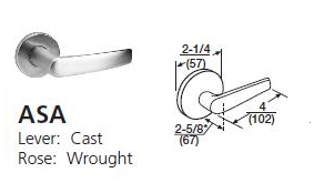 ASA - Armstrong Cast Lever W/ Wrought Rose [+$139.10]