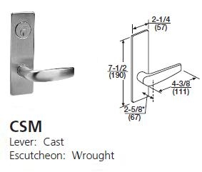 CSM -Citation Cast Lever W/ Wrought Escutcheon [+$117.70]
