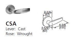 CSA - Citation Cast Lever W/ Wrought Rose [+$126.50]