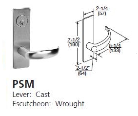PSM - Princeton Cast Lever W/ Wrought Escutcheon [+$117.70]