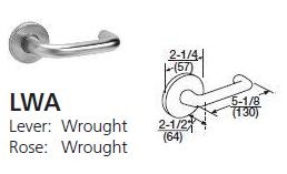 LWA - Lustra Wrought Lever W/ Wrought Rose