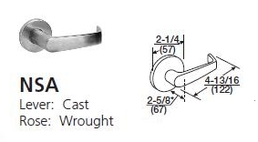 NSA - Newport Cast Lever W/ Wrought Rose [+$106.70]
