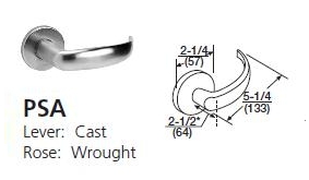 PSA - Princeton Cast Lever W/ Wrought Rose [+$106.70]