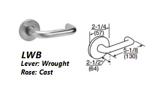 LWB - Lustra Wrought Lever W/ Cast Rose [+$23.58]