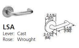 LSA - Lustra Cast Lever W/ Wrought Rose [+$30.54]