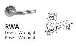 RWA - Regis Wrought Lever W/ Wrought Rose