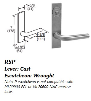 RSP - Regis Cast Lever W/ Wrought Escutcheon [+$123.34]