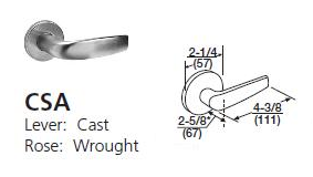 CSA - Citation Cast Lever W/ Wrought Rose [+$111.74]
