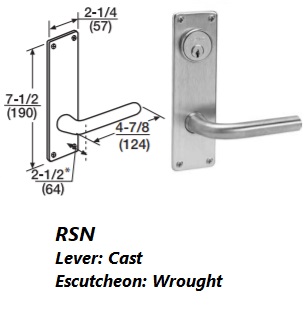 RSN - Regis Cast Lever W/ Wrought Escutcheon [+$123.34]