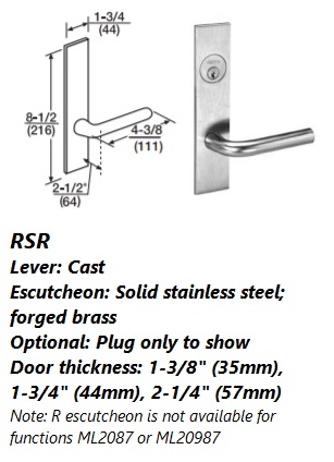 RSR - Regis Cast Lever W/ Solid Stainless Steel, Forged Brass [+$143.06]
