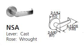 NSA - Newport Cast Lever W/ Wrought Rose [+$111.74]
