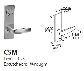 CSM -Citation Cast Lever W/ Wrought Escutcheon [+$123.34]