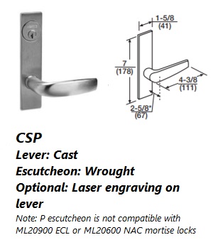 CSP - Citation Cast Lever W/ Wrought Escutcheon [+$123.34]