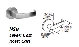 NSB - Newport Cast Lever W/ Cast Rose [+$136.10]