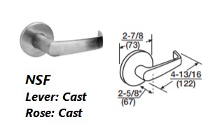 NSF - Newport Cast Lever W/ Cast Rose [+$144.22]