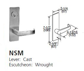 NSM - Newport Cast Lever W/ Wrought Escutcheon [+$123.34]